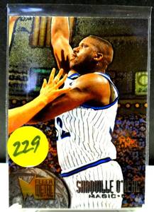 lot 229 image: Shaquille ONeal 95 96 Fleer Metal Orlando Magic Silver Foil #78
