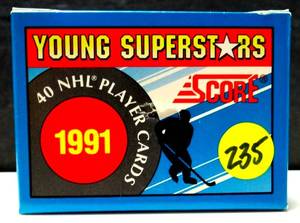 lot 235 image: COMPLETE SET - 1991 NHL YOUNG SUPERSTARS Score Hockey Complete set - Ferorov, Richter, Hodge ROOKIES