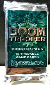 lot 241 image: 1995 DOOM TROOPER CCG - Doom Trooper Unlimited Edition Booster Card Pack SEALED 15 CARDS