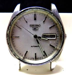 lot 256 image: Seiko Sports 5 Mens 7N43-9A00 Silver Tone - WATCH ONLY $$$