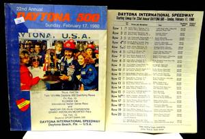 lot 259 image: RARE 1980 NASCAR Souvenir Program DAYTONA 500 - Speedway 22ND Starting Lineup $$
