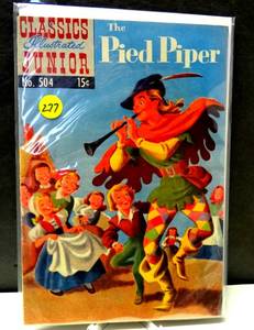 lot 277 image: VINTAGE 1954 Classics Illustrated Junior #504 - THE PIED PIPER