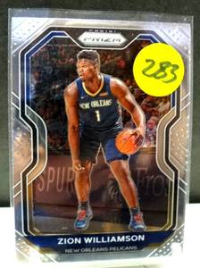 lot 283 image: 2020-21 Panini Prizm Zion Williamson 2nd Year Pelicans #185