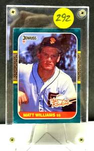 lot 292 image: ROOKIE - 1987 DONRUSS THE ROOKIES #45 MATT WILLIAMS SAN FRANCISCO GEM
