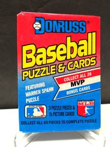 lot 297 image: 1989 Donruss Baseball Cards, 1 Unopened Sealed Wax Pack (15 CARDS)
