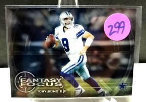 lot 299 image: 2014 Topps Fantasy Focus #FFTR Tony Romo Dallas Cowboys