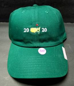 lot 308 image: 2020 Masters Hat from Augusta National - GREEN W TAGS (LADIES FIT) RETAIL $28.00 (FIRST MASTERS PLAYED WITH NO CROWD DUE TO COVID - POSTPONED FROM APRIL UNTIL NOV)