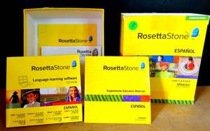lot 8 image: Rosetta Stone SPANISH Level 1 To 5 - COMPLETE