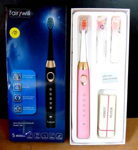 lot 10 image: NEW IN BOX - Fairywill 508 Sonic Electric Toothbrush USB Charger (PINK)