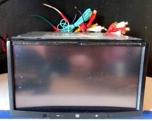 lot 34 image: BIG $ ITEM - Clarion NX700 7 In-Dash Double-Din Touchscreen DVDCDMP3USB Receiver, Built-in Navigation and Bluetooth (USEDUNTESTED)