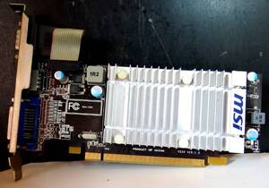 lot 62 image: BIG $ ITEM - MSI Radeon 5450 1GB DDR3 PCI Express 2.1 x16 HDMI DVI VGA Video Graphics Card