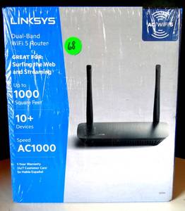 lot 68 image: Linksys Max-Stream Dual-Band Mesh Wi-Fi 5 Router - NEWSEALED