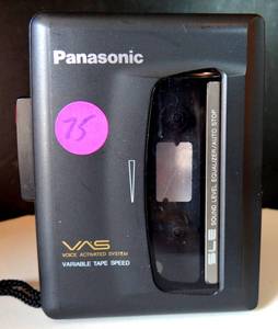 lot 75 image: Panasonic Rq-l317 Voice Activated System Portable Cassette Recorder Player