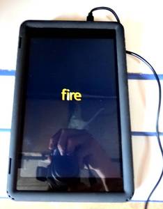 lot 82 image: Amazon Kindle Fire 8 Tablet PR53DC 8 (6th Gen) 16GB W Poetic Tablet Case - TESTEDWORKS