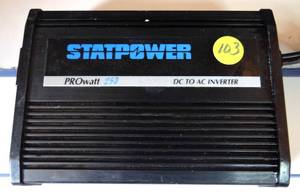 lot 103 image: Statpower Prowatt 250 Dc To Ac Converter,12.5Vdc In, 115Vac Out