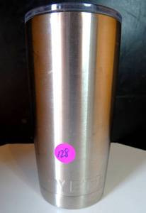 lot 128 image: YETI STAINLESS INSULATED TUMBLER WLID