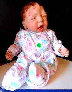 lot 184 image: LIMITED EDITION 16122000 SHELIA MICHAEL REBORN BABY GIRL DOLL 2004 SOFT VINYL LOOKS REAL $$$