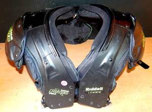 lot 213 image: Riddell Power Volt Football Shoulder Pads With Backplate