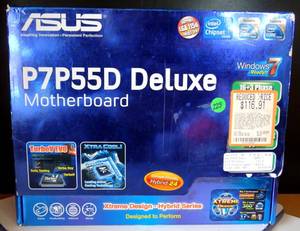 lot 229 image: Asus P7P55D Rev 1.02G Mainboard wAccessories in Box