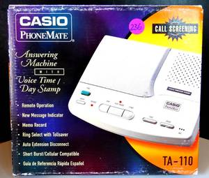 lot 236 image: CASIO PhoneMate TA-119 Digital Answering Machine Phone Mate 1997 in Box