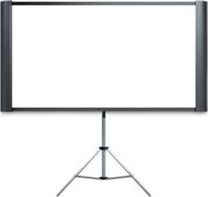 lot 206 image: Epson Accolade Duet 80 Inch Projection Screen Dual Aspect - PORTABLE FOLD UP (AS NEW)