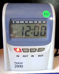 lot 275 image: PYRAMID Model 2400AT 2400 at Electronic Time Clock - TESTEDWORKS