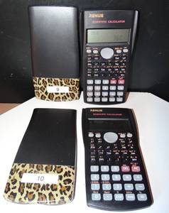 lot 293 image: LOT OF 2 - RENUS SCIENTIFIC CALCULATOR - BOTH WORK W COVERS