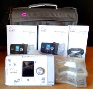 lot 347 image: BIG $ ITEM - ResMed AirSense 10 Autoset For Her CPAP Machine wCase - (NEEDS POWER SUPPLY)