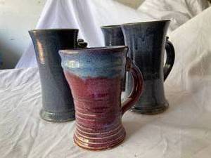 lot 3 image: Pottery Mugs Handmade