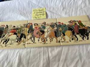 lot 8 image: 3 Porcelain Tiles from England