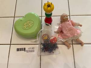 lot 55 image: Vintage small girl toys - Polly Pocket, Doll....