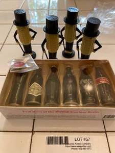 lot 57 image: Collectors - Coke Miniature Set &amp Planters Peanuts Figural S&ampP pairs