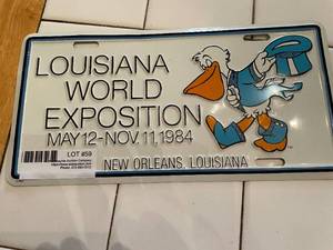 lot 59 image: LA Worlds Fair 1984 Auto Tag