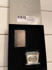 lot 71 image: Registered Trademark Camel&nbsp Zippo Lighter and Holder in gift box