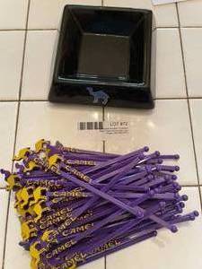 lot 72 image: Registered Trademark Camel Swizzle Sticks and Ashtray
