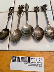lot 127 image: Silver Souvenir Spoons