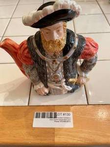 lot 130 image: Henry VIII figural teapot