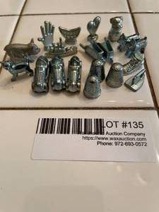 lot 135 image: Metal Monopoly Tokens
