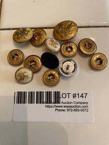 lot 147 image: Metal Military buttons
