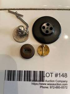lot 148 image: Military pinsnavy button  mercury dime tie tack