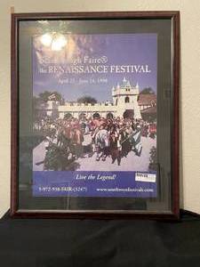 lot 157 image: 1998 SRF Framed Poster of Performers