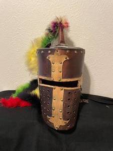 lot 160 image: King Henry VIII Leather Jousting Helmet from TRF (95 or 96)