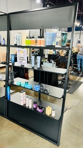 lot 43 image: 80 x 48 x 16 Black Product Shelf (contents not included)
