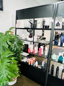 lot 46 image: 80 x 48 x 16 Black Product Shelf (contents not included)