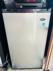 lot 50 image: Stainless Steel Danby Designer Mini Fridge (contents not included)