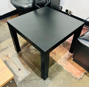 lot 55 image: 22 x 22 x 18 Black Side Table