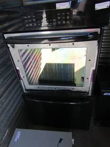 lot 51 image: Double Wall oven outside glass front on top is broken inside glass is fine  50x27x24 woks