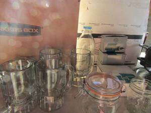 lot 72 image: Milk jug, 4 beer mugs Tea lights different scents