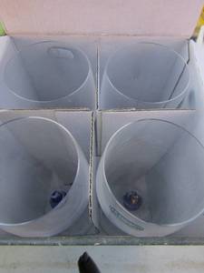 lot 164 image: 8 green glasses,   4 NIB Crystal JG Durand Champagne glasses