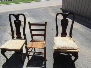 lot 270 image: 3 chairs need some TLC